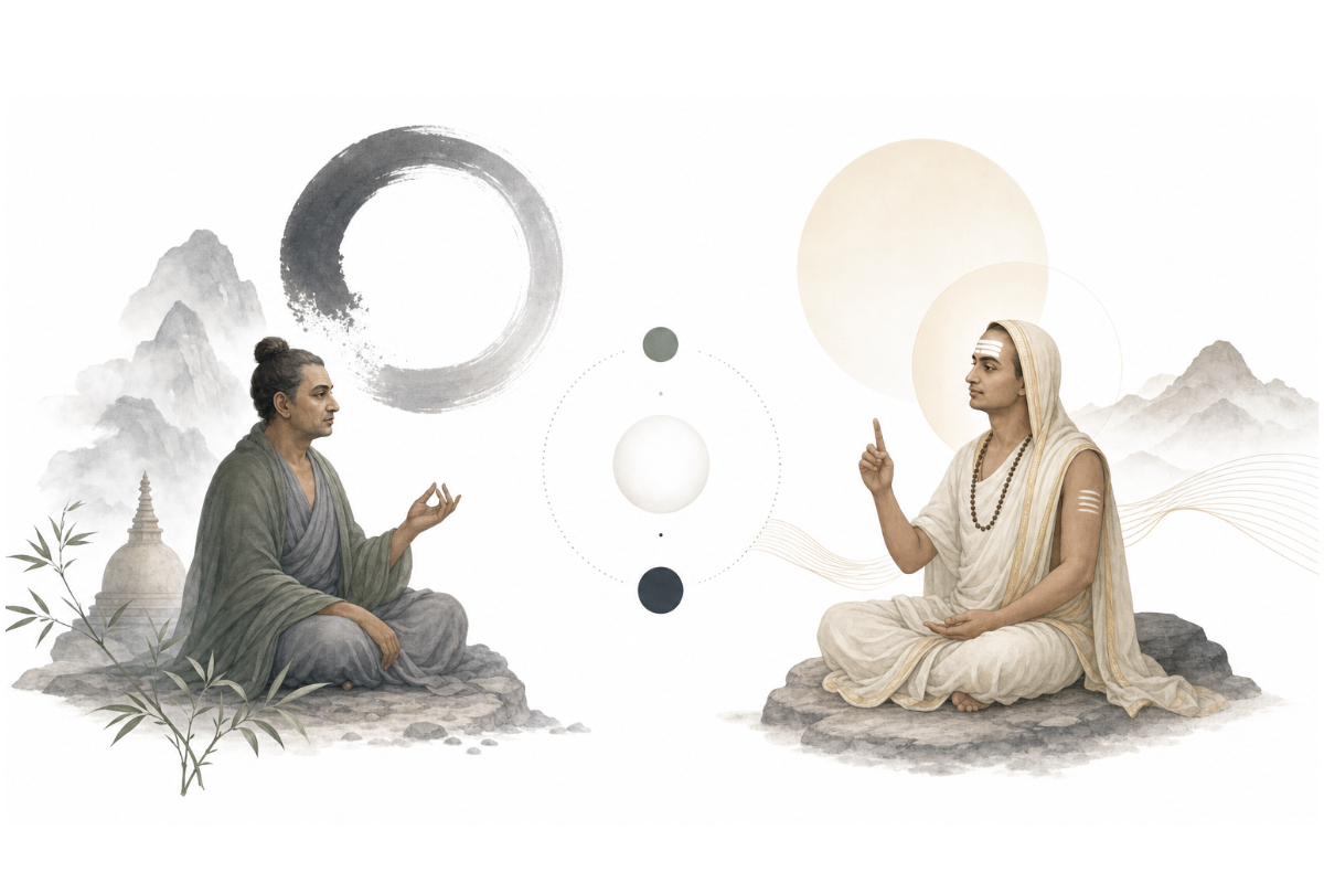 Nagarjuna vs. Shankara: Emptiness vs. Non-Duality